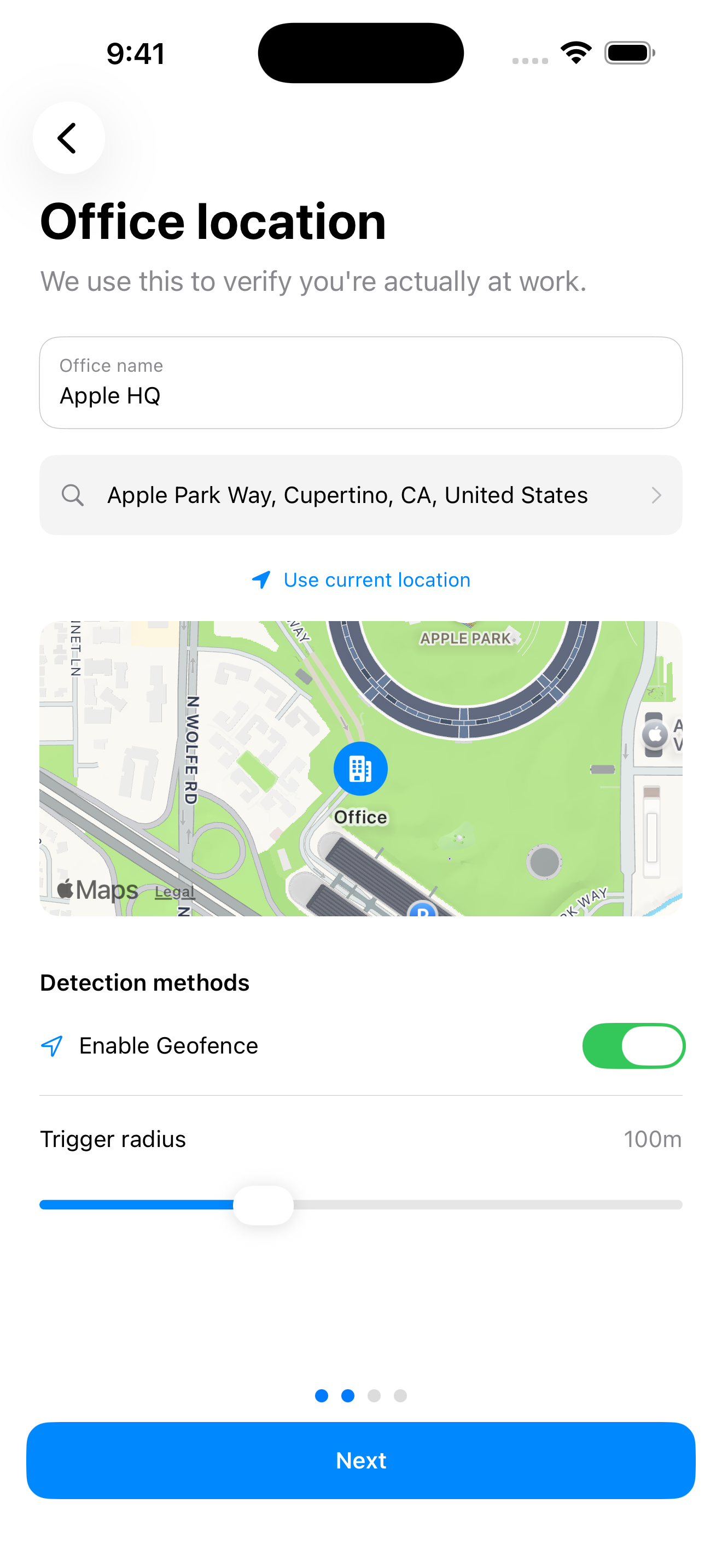 Setting your office location in MyOfficeDays